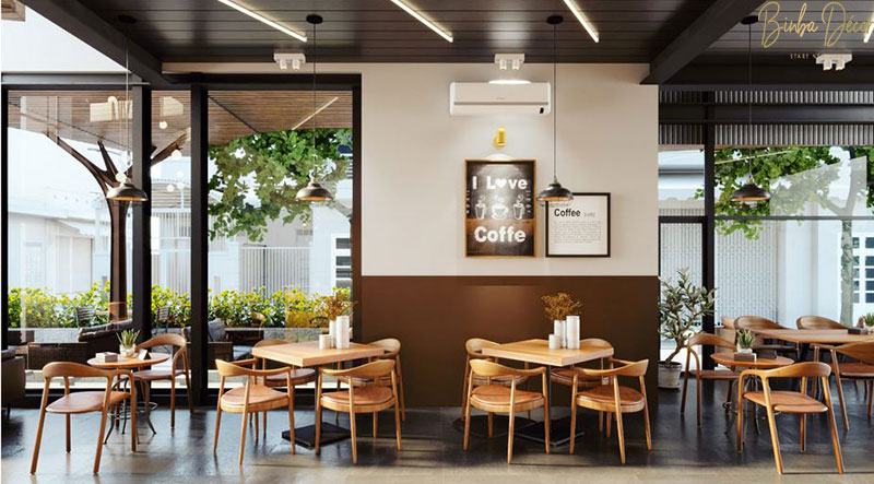 không gian quán cafe